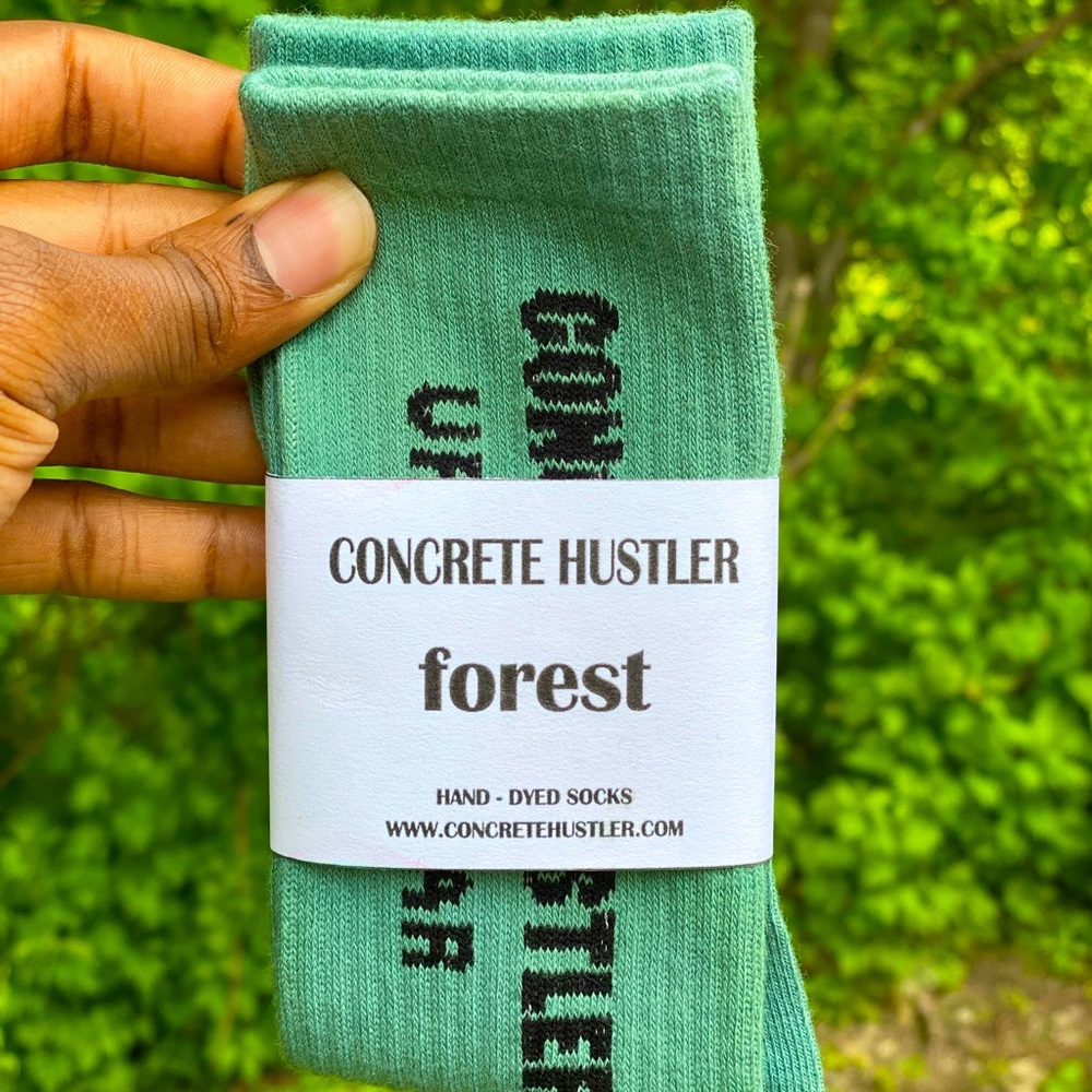Forest Green Crew Socks